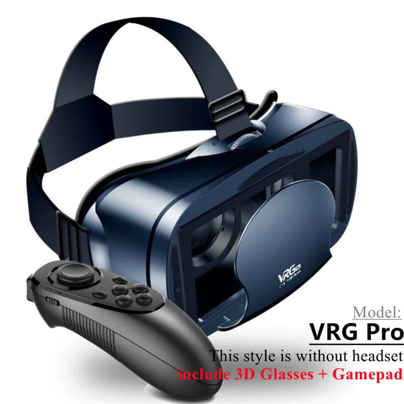 Virtual Reality VR Glasses IMAX Huge Screen HD 3D Glasses Google Cardboard Box VR Headset Helmet for 5-7" Phone,Support Gamepad